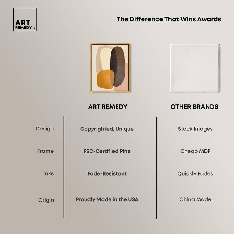 Burnt Ochre Orbit Canvas by Art Remedy