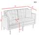 LUXMOD Futon Sleeper Sofa With 2 Pillows Fabric
