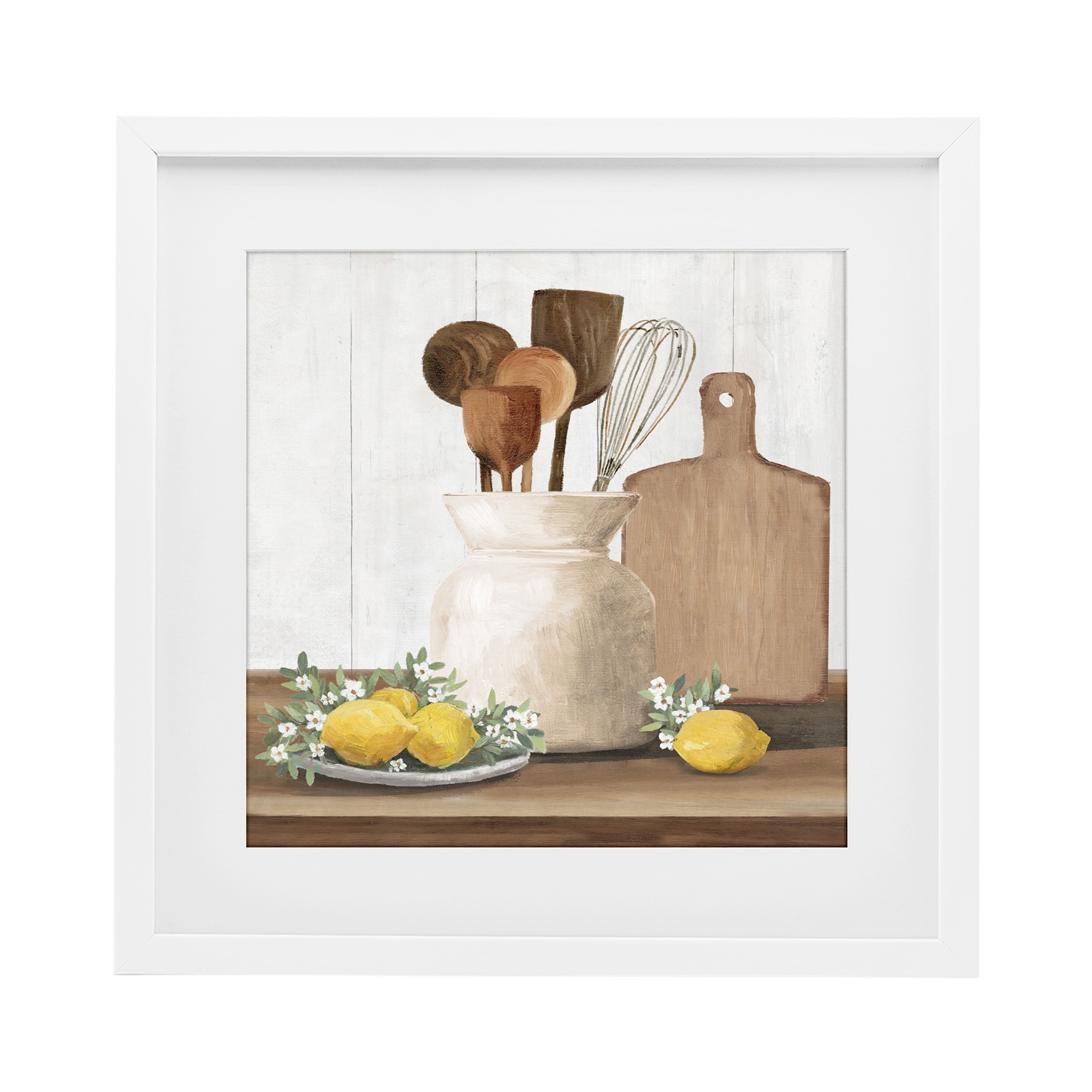 Stupell Country Kitchen & Lemons Under Glass Framed Design By White Ladder