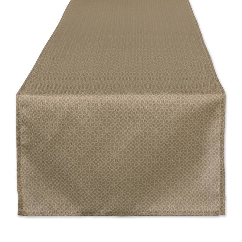 DII Stone Tonal Lattice Print Outdoor Table Runner - Beach Blues