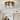Raretta Modern Farmhouse Black 3-Light Drum Flush Mount Glass Ceiling Light - D13" x H6"