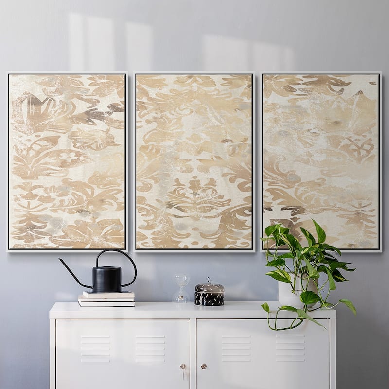 Walnut Damask II - Multi Piece Framed Canvas