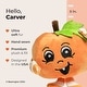 preview thumbnail 2 of 4, Carver Pumpkin Mini Plush, 5 Inch Halloween Toys for Kids