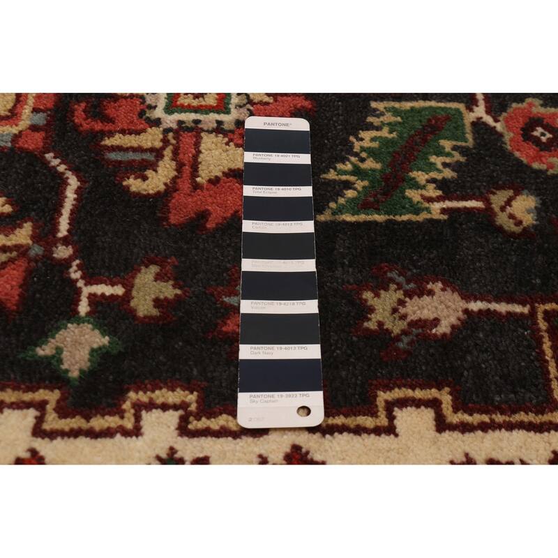 ECARPETGALLERY Hand-knotted Serapi Heritage Dark Navy Wool Rug - 7'10 x 9'11