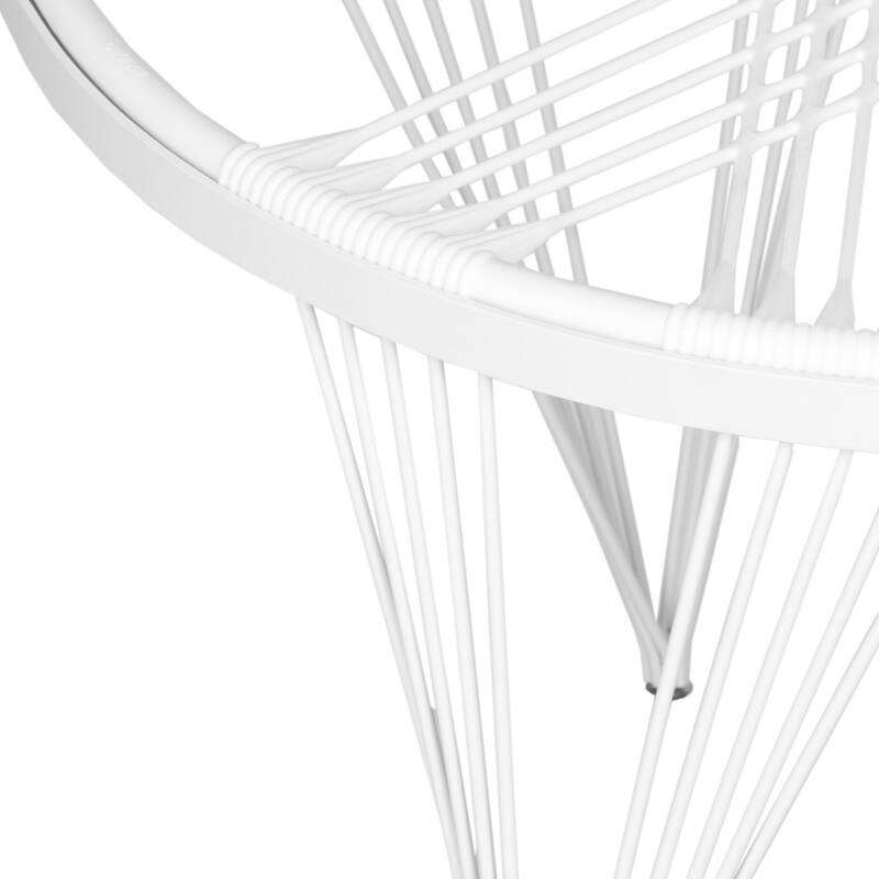 SAFAVIEH Mara Launchpad All White Chair - 36"x36"x28" - 36Wx36Dx28H