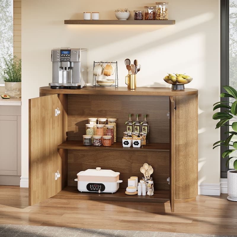 Farmhouse Sideboard Buffet Cabinet with Storage - 13.7" D x 47.2" W x 31.5" H