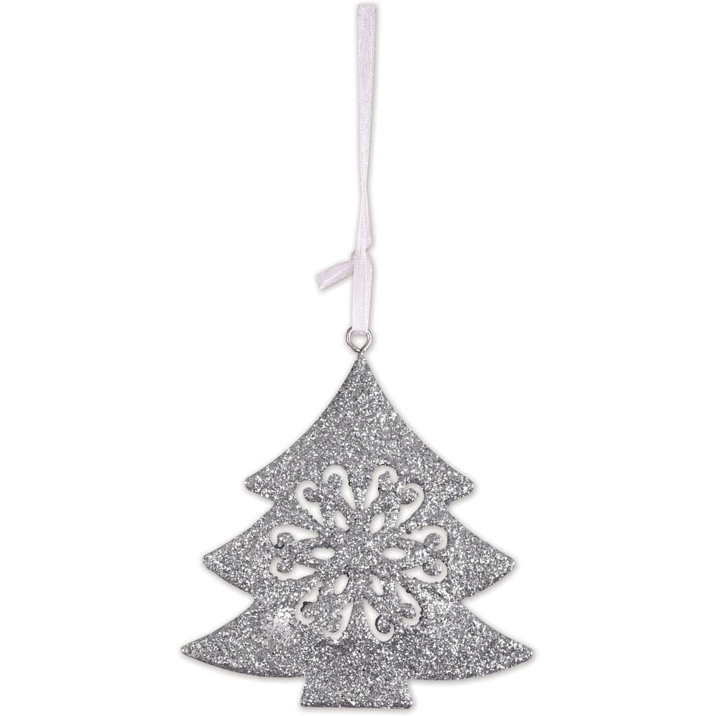 Silver Tree Ornament -Set of 4