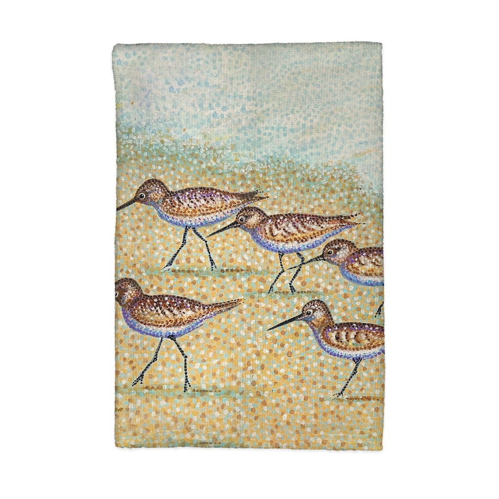 Pointillist Sanderlings Kitchen Towel - 16x25