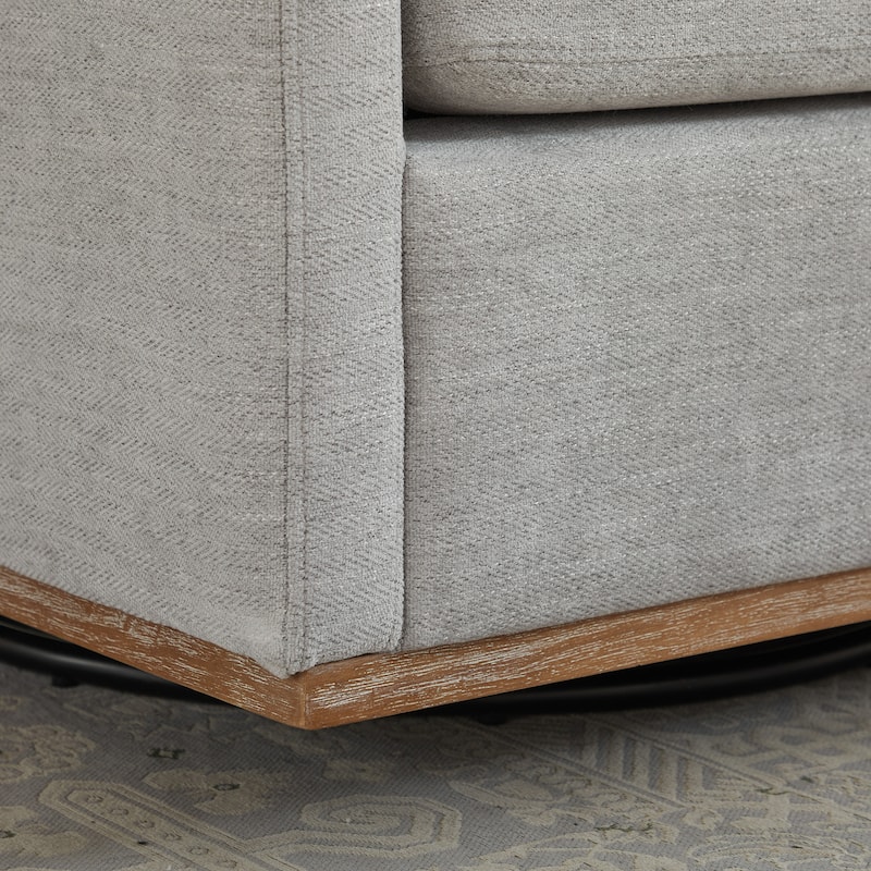 30.7"W Square Upholstered Swivel Accent Chair for Living Room