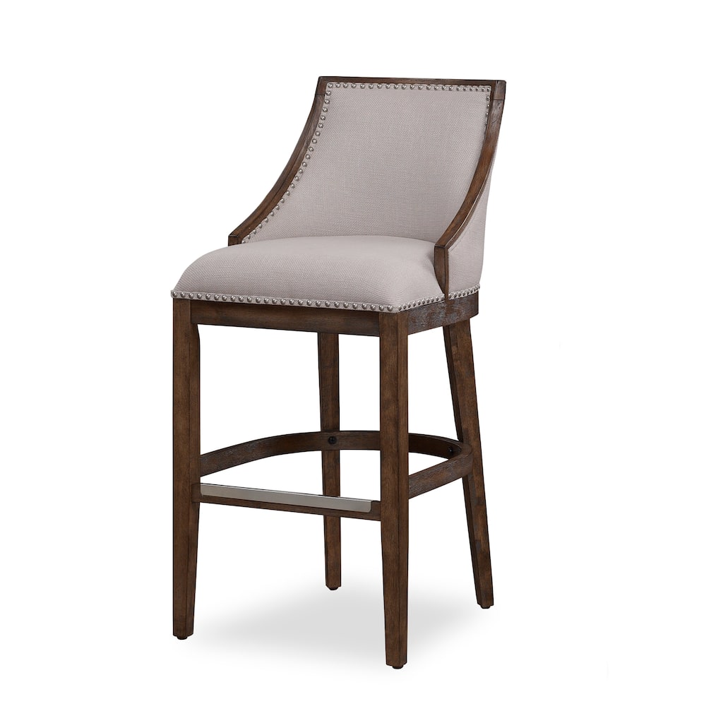 Glenview Beige Stationary Bar Stool