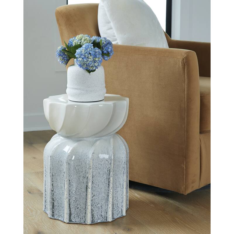 Ashley Furniture Michamere Gray Indoor/Outdoor Stool - 13"W x 13"D x 18"H