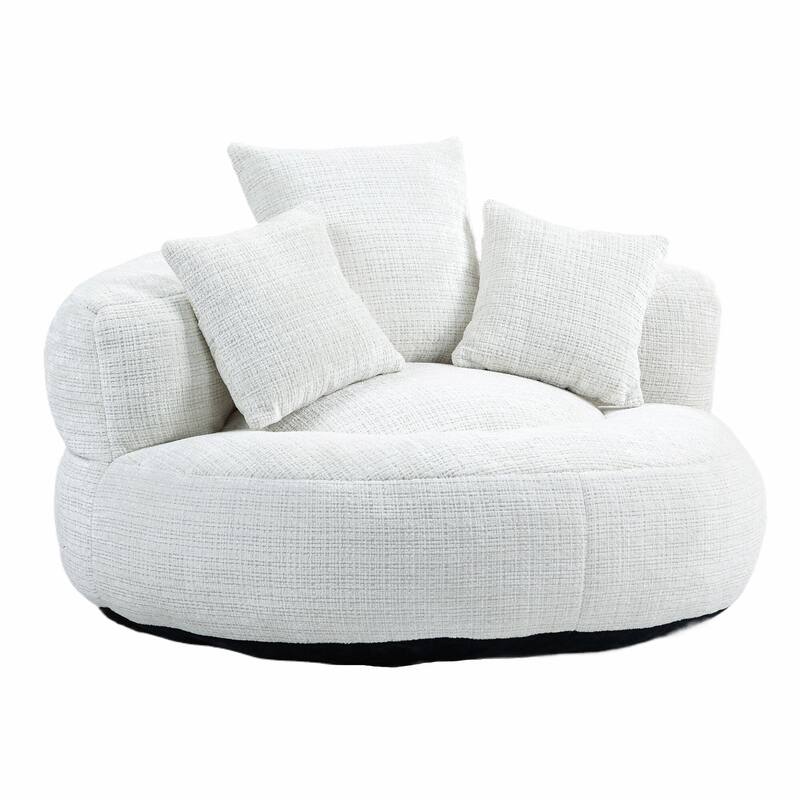 Durable Lazy Sofa Comfort Lounger, High Back Bean Bag Couch with 3 Pillows