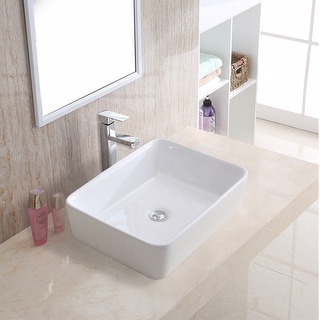 Karran Valera 19" Vitreous China Vessel Bathroom Sink in White