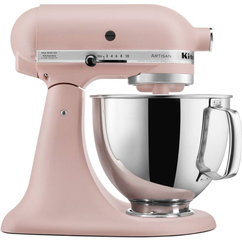 KitchenAid Artisan Series 5 Quart Tilt-Back Head Stand Mixer in Feather Pink