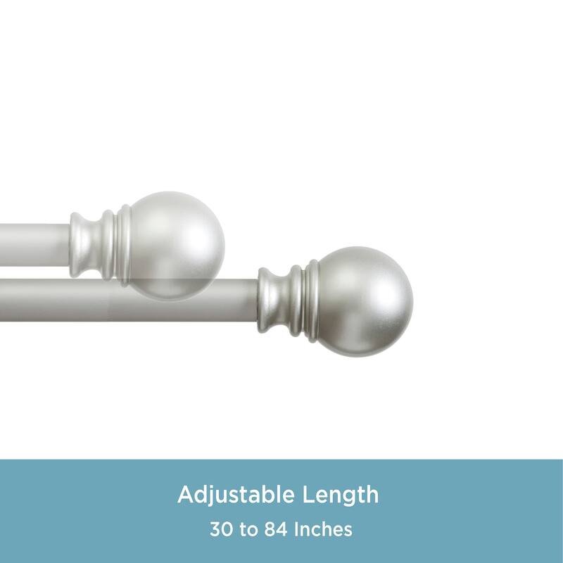 Kenney® Layla 1" Value Decorative Window Curtain Rod, 30-84"