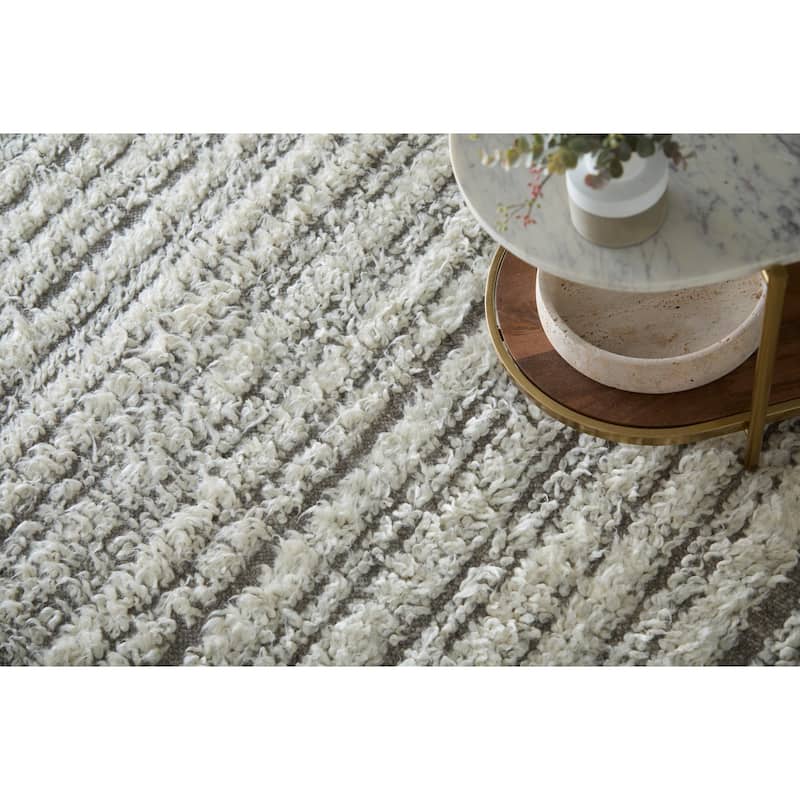 Grand Bazaar Saena Hand Woven Stripes Transitional Area Rug