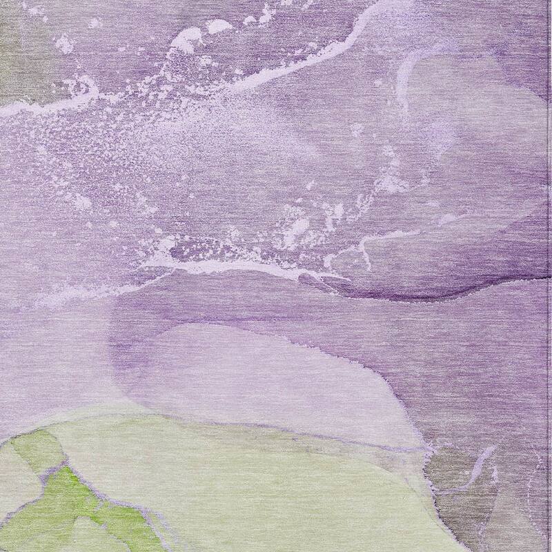 Almisi Contemporary Abstract Weather Resistant Blended Style Outdoor Rug