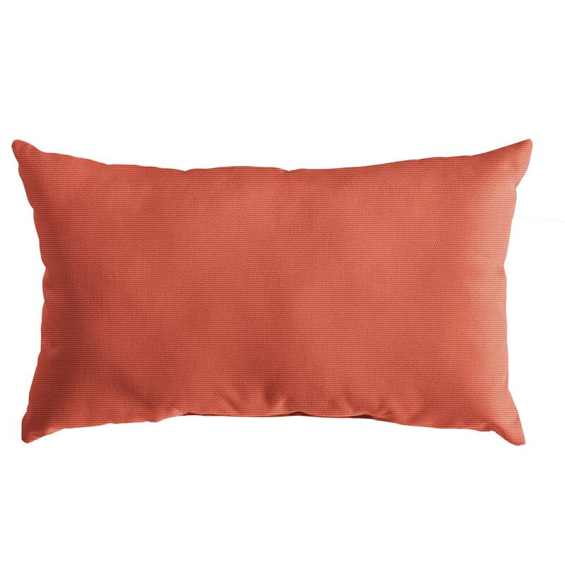 Sunbrella Canvas Indoor/Outdoor 13x20 Knife Edge Pillow (Single) - 13 in H x 20 in W x 6 in D - Canvas Melon