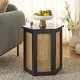 preview thumbnail 4 of 34, SAFAVIEH Danez Hexagon Cane Accent Table (Fully Assembled) - 20Wx17Dx20H