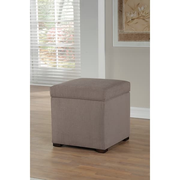 slide 1 of 14, Tami by Sole Designs Upholstered Square Storage Ottoman Taupe
