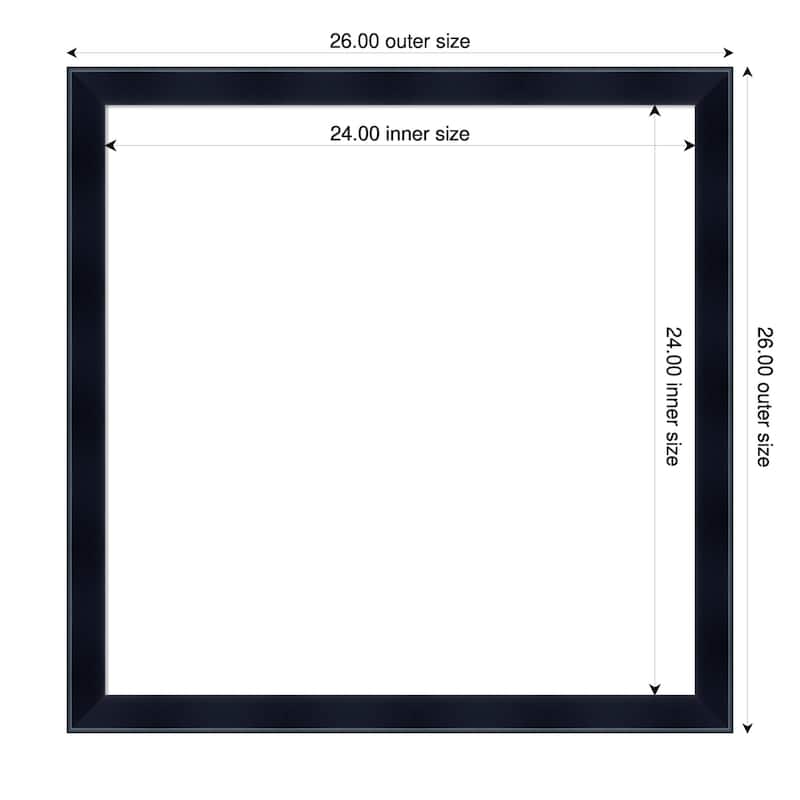 Amanti Art Madison Black Framed Dry Erase Magnetic Board - 26 x 26 in