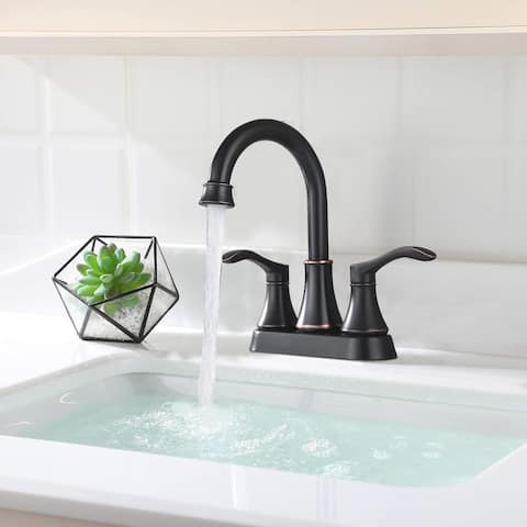 BATHLET 4 in. Faucet Swivel Spout Centerset Bathroom Sink Faucet