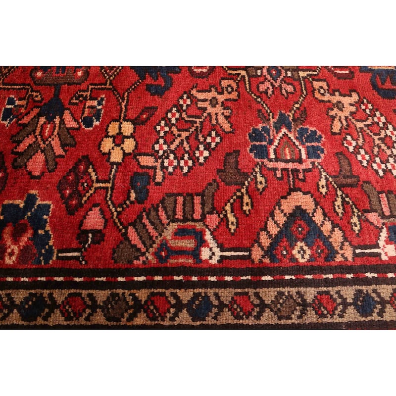 ECARPETGALLERY Hand-knotted Andelz Red Wool Rug - 4'3 x 9'5