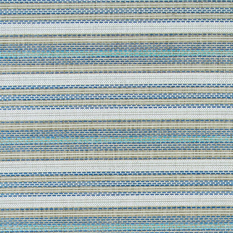 Dream Decor Rugs Samantha Sand Stripe Blue Beige Outdoor Area Rug