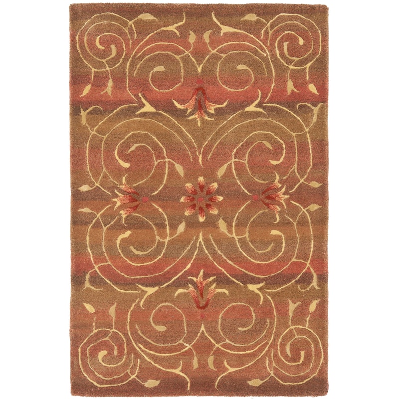 SAFAVIEH Handmade French Tapis Liesbeth Shabby Chic Oriental Scrolls