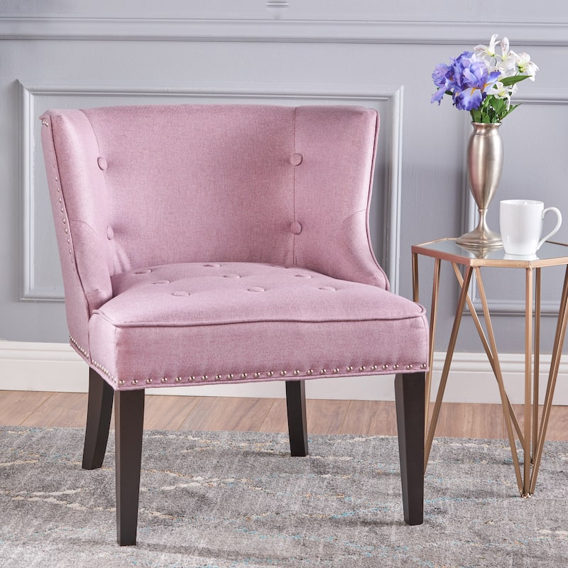 Lavender PUrple 28" Accent Chair with Waffle Stitching - Lavender   PUrple