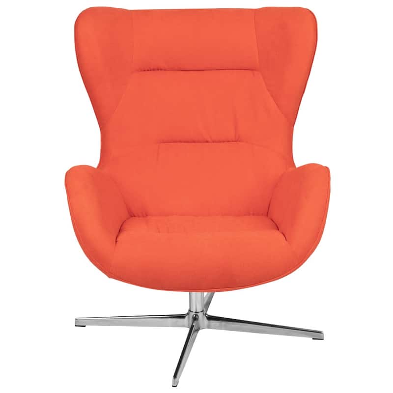Home and Office Retro Swivel Wing Accent Chair - 35"D x 32.5"W x 40.5"H