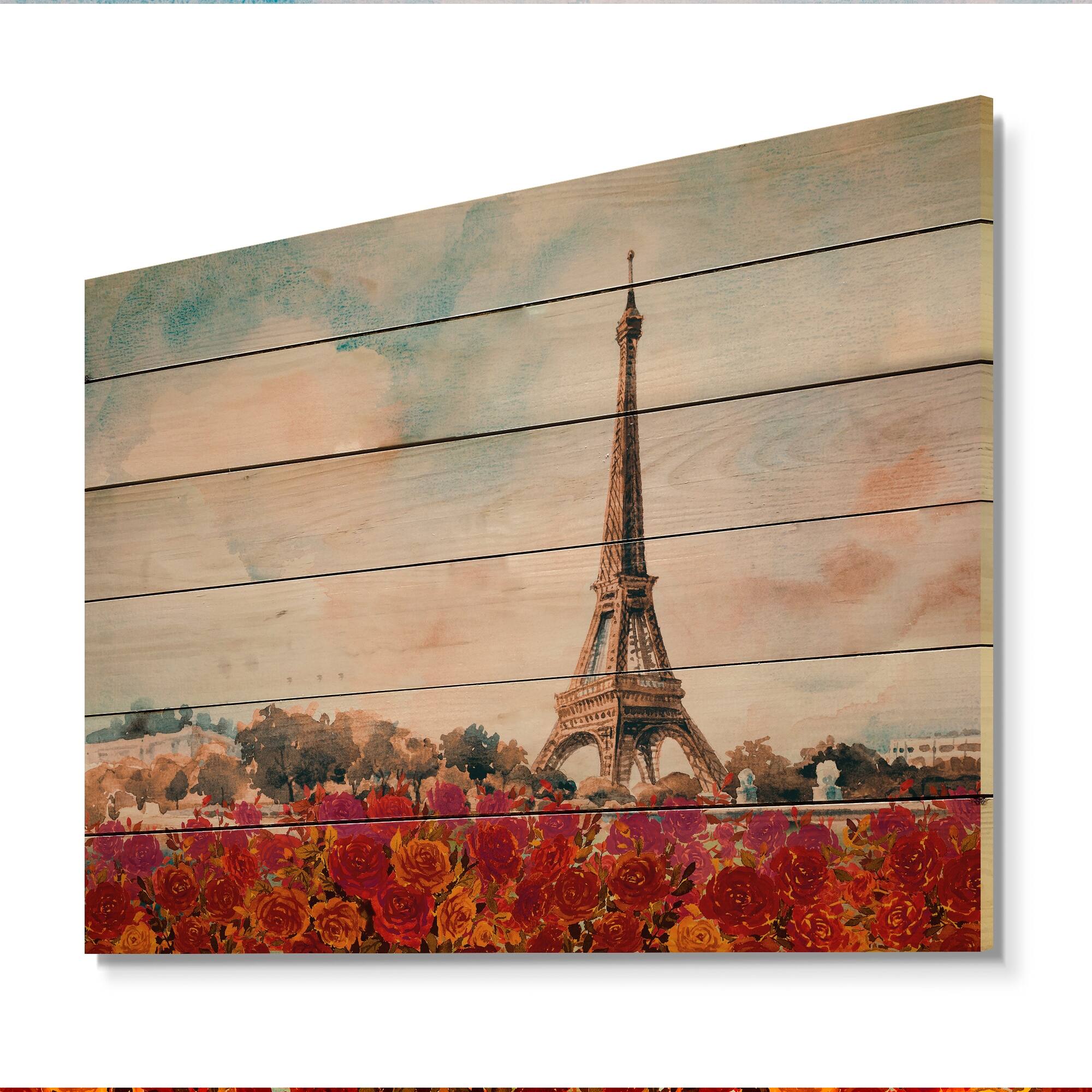 Designart 'Paris Eiffel Tower In Beaufitul Summer VI' French Country