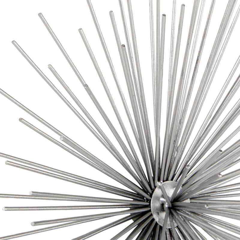 CosmoLiving by Cosmopolitan Metal 3D Starburst Wall Decor (Set of 3) - Silver, Gold, Black, Copper