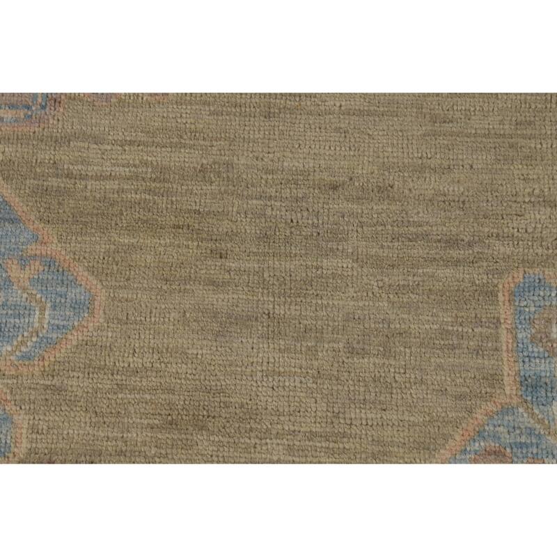 Hand Knotted Oriental 100% Wool Carpet Transitional Medallion Yellow & Gold Oushak Area Rug - 12' 1'' X 8' 10''