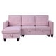 preview thumbnail 4 of 13, Nova Velvet Reversible Sleeper Sectional Sofa with Storage Chaise