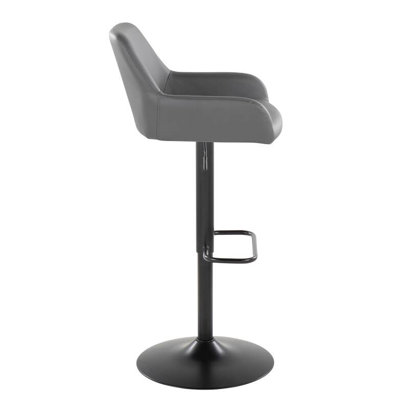 Porch & Den Galotti Adjustable Bar Stool with Rounded Rectangle Footrest (Set of 2)