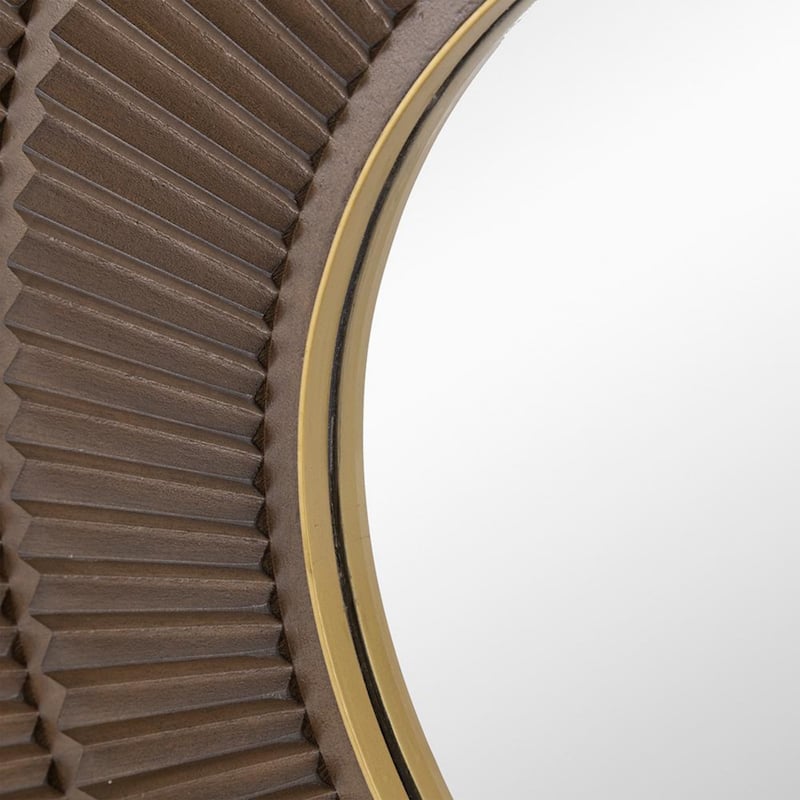 Artistic Style Round Mirror for Living Room