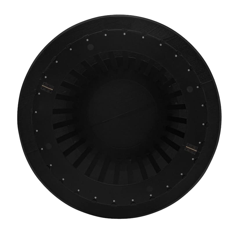 Roomfitters Round Dining Table, Modern Black Pedestal Base, Small Kitchen or Dining Room Table for 2-4 People