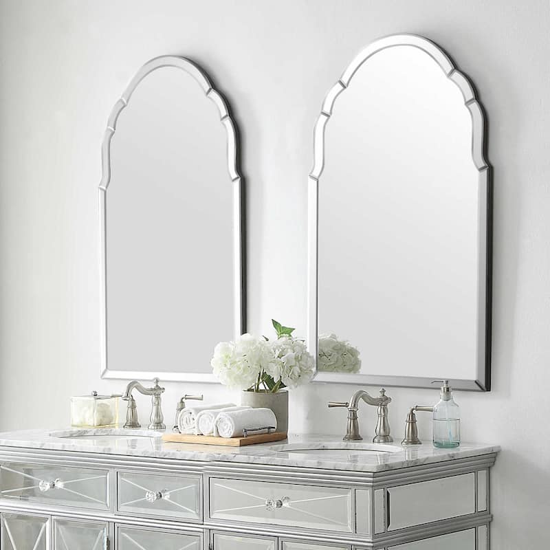 Uttermost Brayden 40" X 24" Arched Frameless Beveled Bathroom Wall