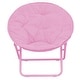 preview thumbnail 6 of 7, Kids' Solid Color Faux Fur Folding Saucer Chair Pink