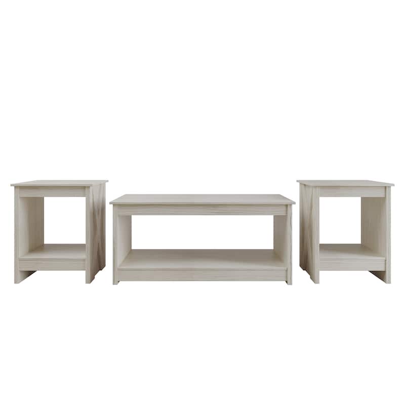 CraftPorch Contemporary Coffee Table Set - Light Grey