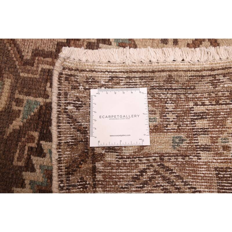 ECARPETGALLERY Hand-knotted Antalya Vintage Brown Wool Rug - 4'3 x 7'3