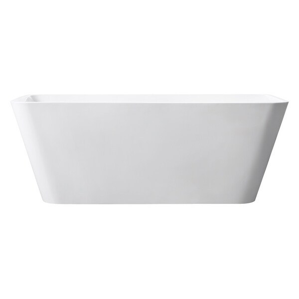 Avanity ABT1530 Piron 63" Acrylic Soaking Bathtub for Free Standing Installation with Center Drain - Glossy White