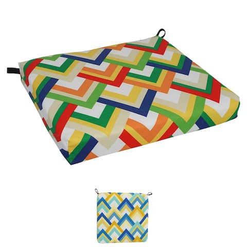 20-inch by 19-inch Patterned Outdoor Chair Cushion