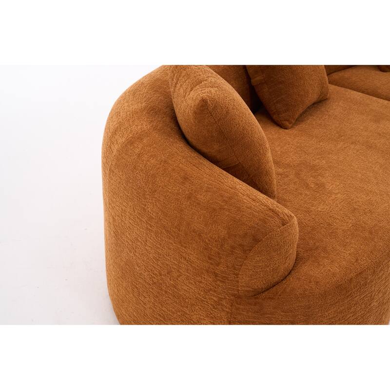 Home Furniture Sleeper 4 Seater Sectional Sofa with 4 Pillows