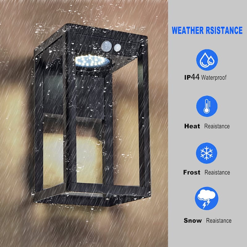 Solar led wall sconce 11 inch