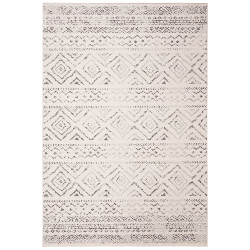 SAFAVIEH Tulum Shima Moroccan Boho Distressed Rug - Ivory/Grey - 5' 3" x 7' 6"