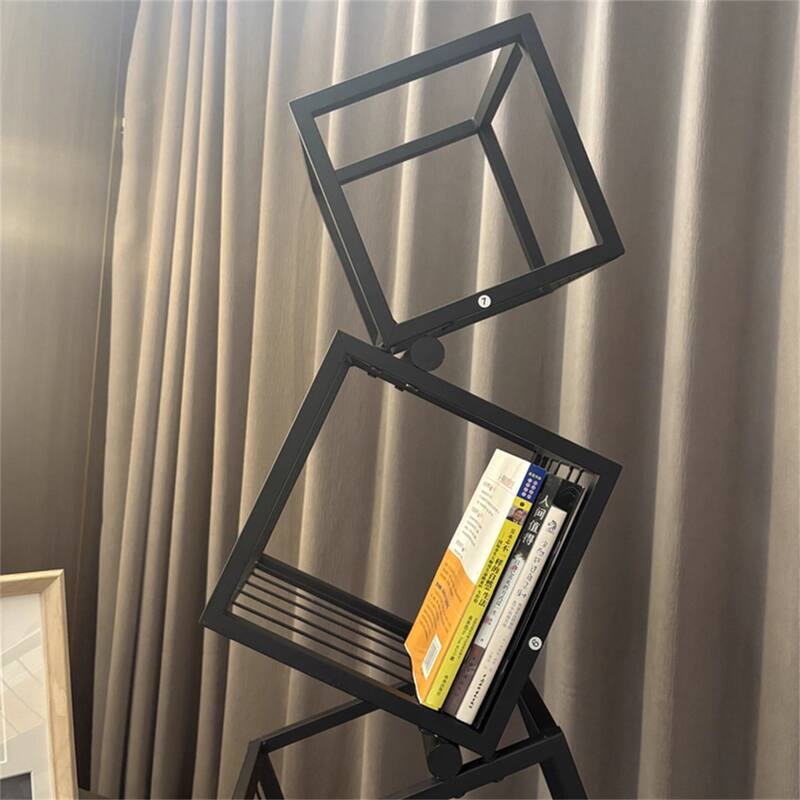 5 Tier Metal Creative Corner Shelf Special-shaped Display Shelf Wall Bookshelf