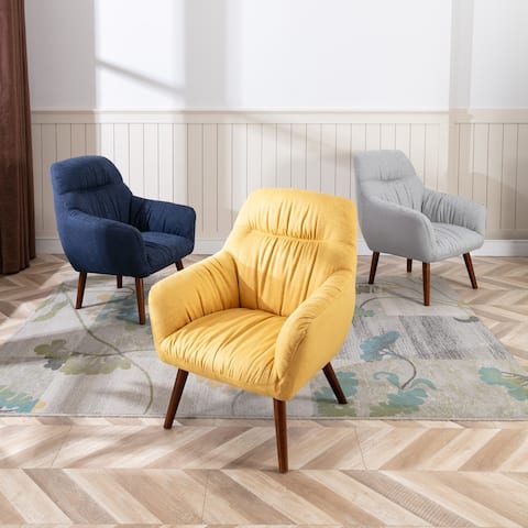 Corvus Cumbria Mid-century Linen Arm Chair