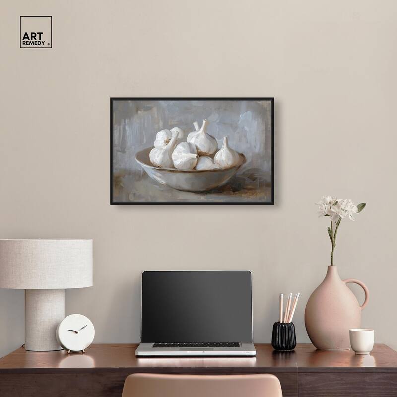 Garlic Bowl Canvas by Art Remedy